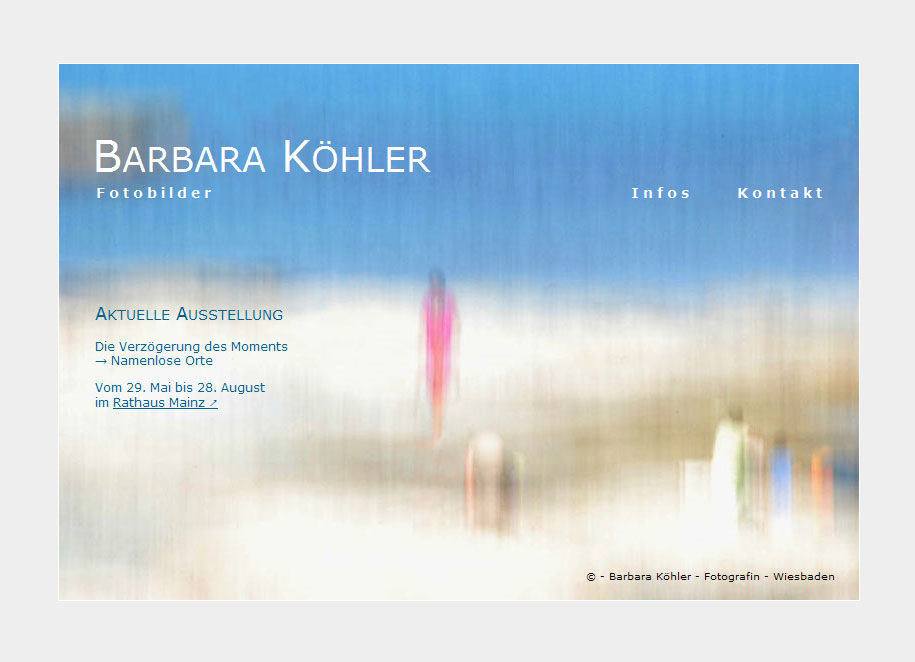 Webdesign für Barbara Köhler - Fotografin - Wiesbaden